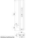 Blueline Aluminium-Eckrunge IL, hinten rechts, eloxiert, 400 mm