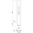 Blueline Aluminium-Eckrunge IL, hinten links, eloxiert, 600 mm