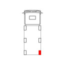 Blueline Aluminium-Eckrunge DL, hinten rechts, elox, 1000 mm