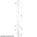 Blueline Aluminium-Eckrunge IL, vorne rechts, eloxiert, 600 mm