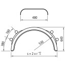 Kotflügel-Kunststoff H-PE 48.1060.17 - IKK - Schelle...