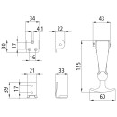 Haubenhalter, Stahlteile verzinkt, Länge 125 mm