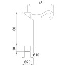 Federriegel S 1010 N, Ø 10 mm, Hub 10 mm,...