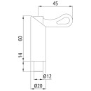 Federriegel S 1214 N, Ø 12 mm, Hub 14 mm,...