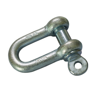 Schäkel, Stahl feuerverzinkt, mit Gewindebolzen Ø 6 mm, 1,6 kN