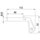 Steckbolzen 20 x 85 mm, Stahl roh, ohne Kette