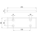 Gummi-Unterlage 90 x 255 x 15 mm ( B x L x H),...