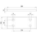 Gummi-Unterlage 105 x 260 x 15 mm ( B x L x H ),...