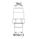 GE-Steckverbinder M18 x 2,0, M16 x 1,5