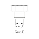 Reduzierstück M22 x 1,5/M16 x 1,5