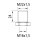 Schottstutzen,  M22 x 1,5/M16 x 1,5, Gewindelänge 24 mm