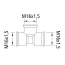 T-Stück 3-mal M16 x 1,5