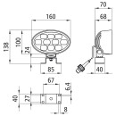 Workpoint 800 LED, 12/24 V, oval, 2,50 m, 2-pol. ASS