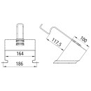 Hemmschuhhalter G 46, verzinkt, zum Anschrauben