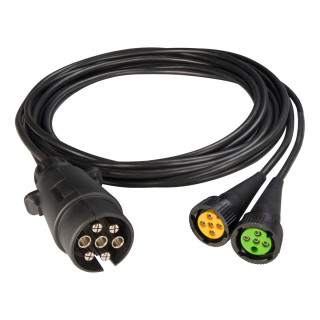Versorgungskabel, 7-pol. Stecker ISO 1724, 5-pol. Bajonett, 5 m