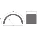 Hinterrad-Kotflügel H-PE 45.900.15, Polyethylen