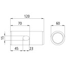 PVC-Endstopfen mit Langloch, für Planenrohr Ø 60 mm, lang