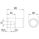 PVC-Endstopfen mit Langloch, für Planenrohr Ø 60 mm, kurz