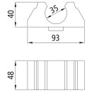 Gummihalterung für Planenrohr Ø 35 mm