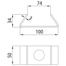 Blecheinfassung für Gummihalterung Ø 35 mm