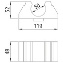 Gummihalterung für Planenrohr Ø 50 mm