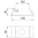 Blecheinfassung für Gummihalterung Ø 50 mm +...