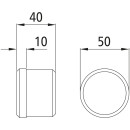 Endstopfen für Planenrohr Ø 50 x 1,5 mm, PUR