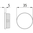 Endstopfen für Planenrohr Ø 35 mm, schwarzes...