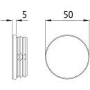 Endstopfen für Planenrohr Ø 50 mm, schwarzes...