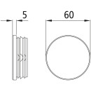 Endstopfen für Planenrohr Ø 60 mm, schwarzes...