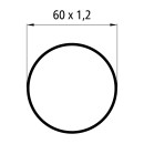 Planenrohr, Stahl, verzinkt, 7300 mm, Ø 60 × 1,2 mm