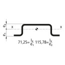 Mittelrungenprofil, S235JRG2, roh, 100 x 26 x 4 mm, 5 m