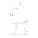 Flansch für Stützrad F 2 - 176 x 119 mm