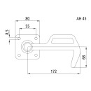 Kastenverschluss 256 B/Größe 2, links, Stahl...