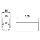 Messingfederbuchse 30 x 36 x 100 mm