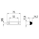 Gewindeschiene, 52 mm, Aluminium, roh, Legierung EN AW-6005A T6