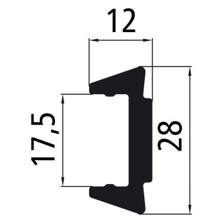 Klemmstück 50 mm für seitlichen Anfahrschutz 591151