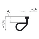 PVC-Dichtung für Aluminium Profil 621054, Rolle 100...