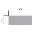 Moosgummi 10 x 25 mm, Rolle 50 m