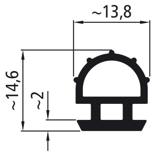 Deckeldichtung, passend zu 641126, Rolle 100 m