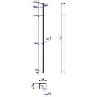 Rungenverstärkung hinten für SSPL-CS Light