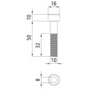 Innensechskantschraube, Stahl verzinkt, M10 x 50 - 8.8,...