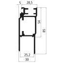 Einfassung links, roh, für K20 Rungen, 1215 mm