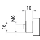 Sesam Kugellager/Laufrolle M6, Zylinderlänge 10 mm