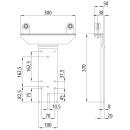 Edscha Rungenlaufwagen, KTL-beschichtet, Kröpfung 15 mm