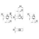 Spanngetriebe Piccolo mit Vierkant 12 mm beidseitig