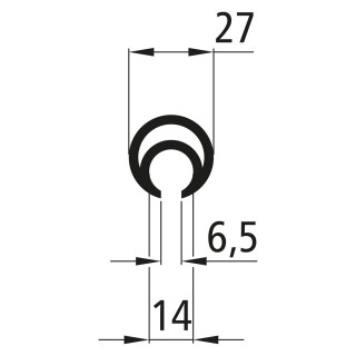 Planenspannrohr, Aluminium roh, Ø 27 mm, Länge 3000 mm