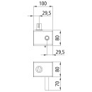 Planen-Spanngetriebe für Handrad, links, grundiert