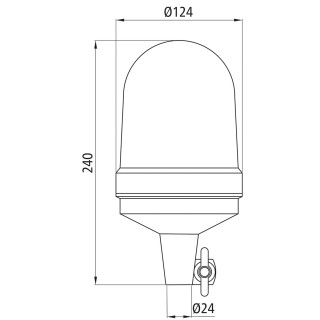 Rundumleuchte, gelb, H1, 12 V/55 W, zur Montage auf Adapter - LKW  Ersatzteile beim Experten bestellen