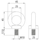 Ringschraube, verzinkt, M 10, DIN 580